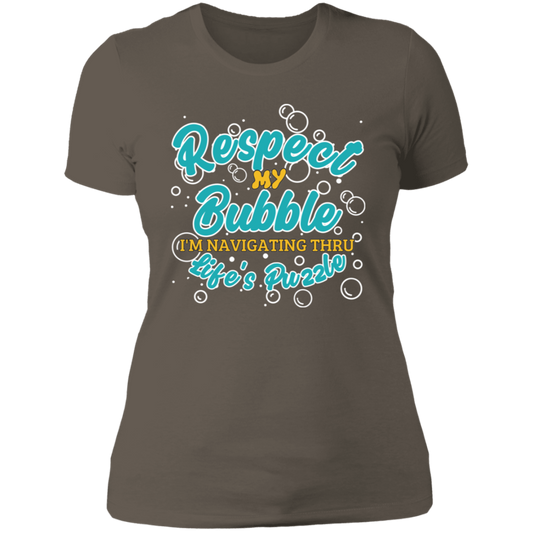 Respect My Bubble: Ladies' Boyfriend T-Shirt